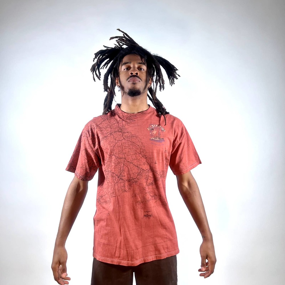 1991 Vintage Map Tee Rhode Island / Massachusetts